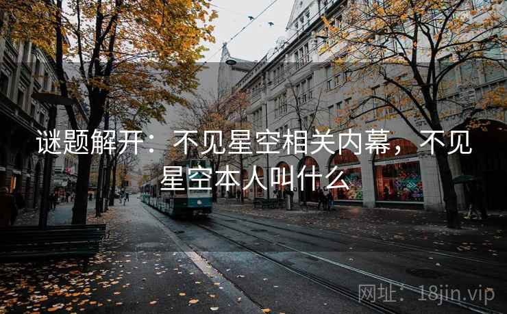 谜题解开：不见星空相关内幕，不见星空本人叫什么