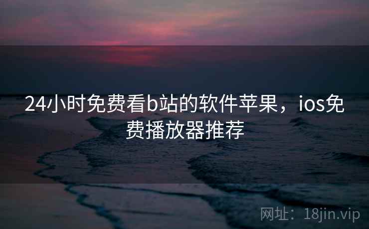 24小时免费看b站的软件苹果,ios免费播放器推荐