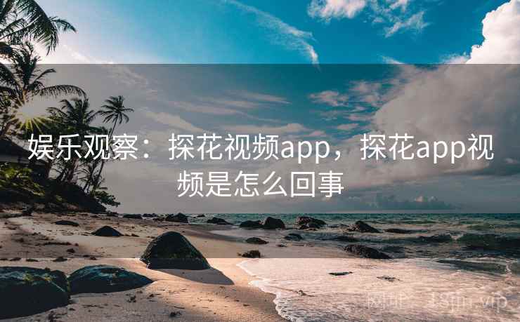娱乐观察:探花视频app,探花app视频是怎么回事
